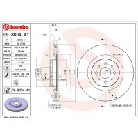 COPPIA DISCHI FRENO BREMBO ANT FOR ALFA ROMEO MITO (955) 1.4 MULTINAIR KW125 09/09->