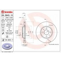 COPPIA DISCHI FRENO BREMBO ANT CITROEN NEMO FURGONATO AA 14HDI