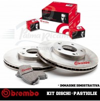 KIT DISCHI FRENOPASTIGLIE ANT POST BREMBO MERCEDESW203 CLASSE C 200CDI